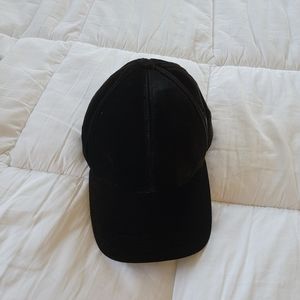 Never worn black velvet baseball cap